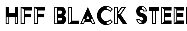 HFF Black Steel font preview